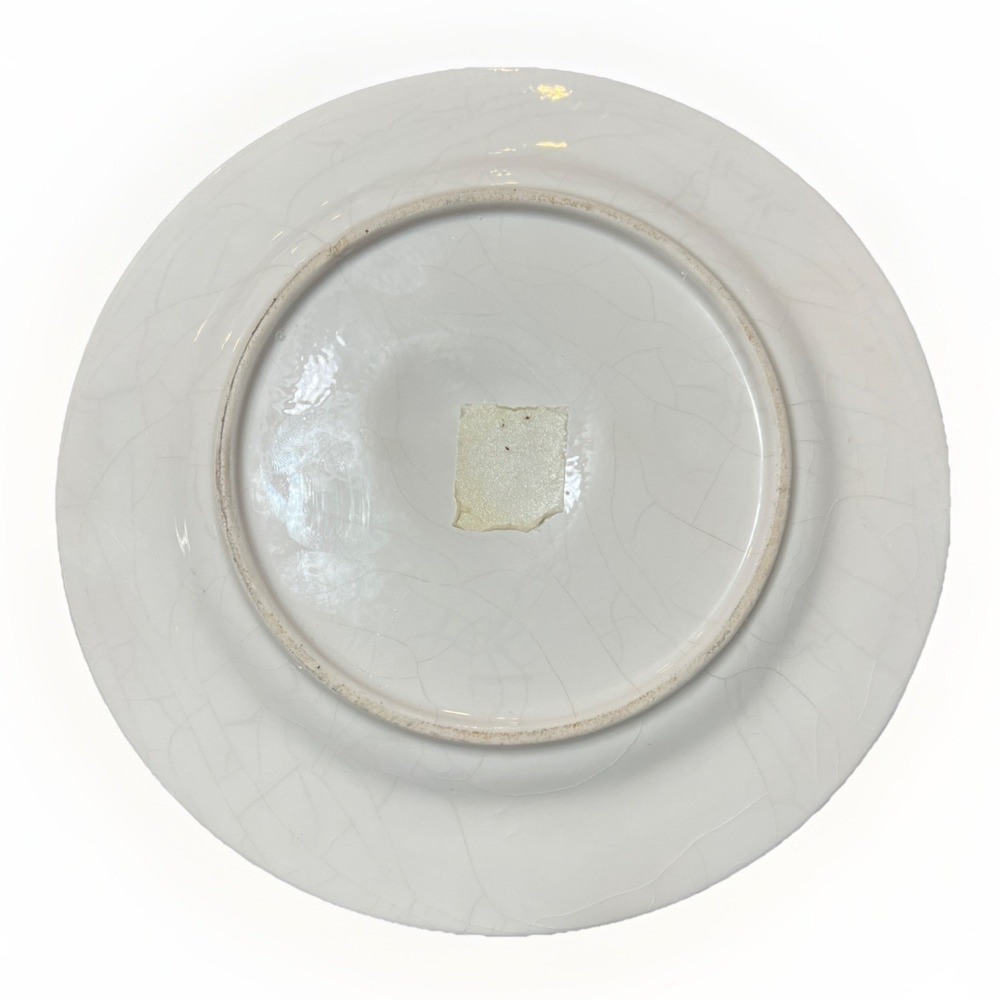 Set of 4, 8" Decorative Shell Plates 4 Different Motifs - Cream and Mint Elegant - Picture 6 of 6